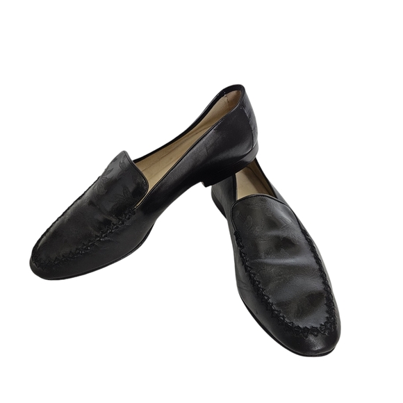Escada Sport Black Embossed Slip-On Loafers Made in Italy 8.5 B - Picture 1 of 12